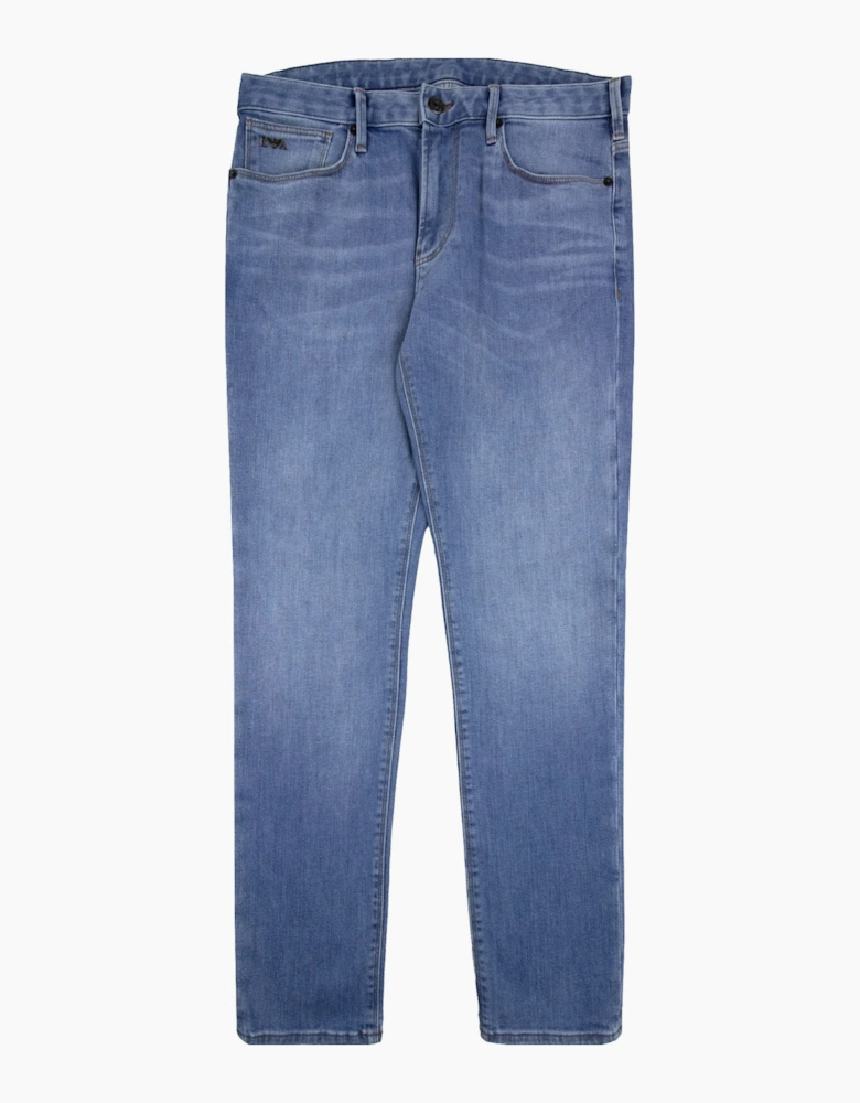 Emporio Armani J06 Slim Fit Low Waist Tight Leg Jean Light Blue