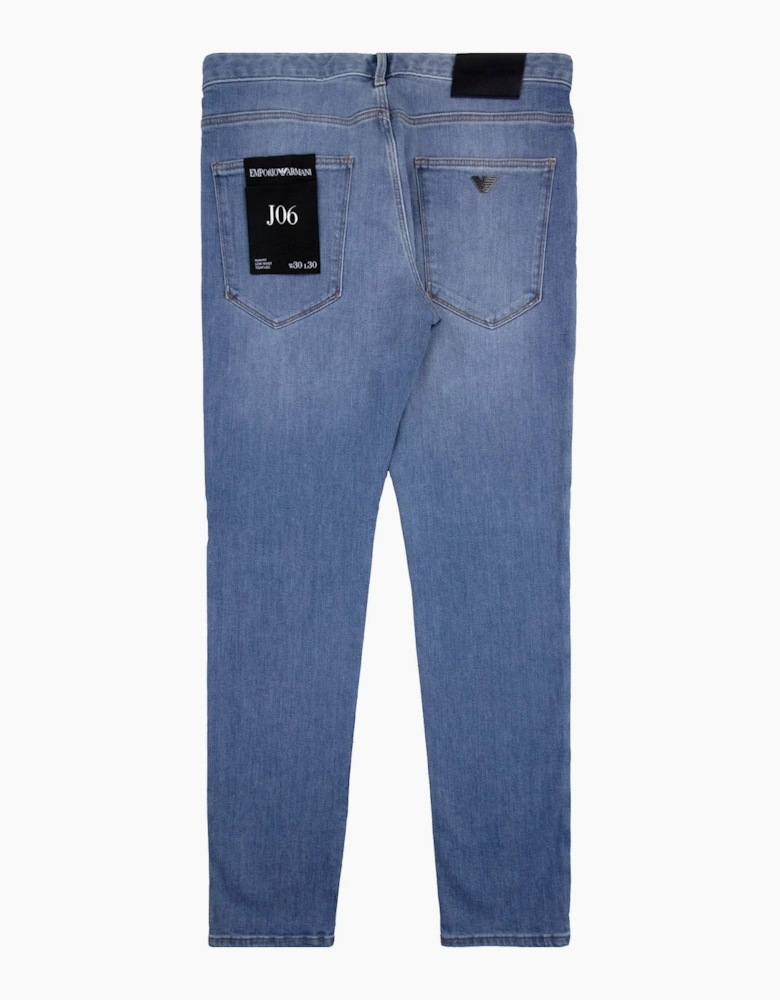 Emporio Armani J06 Slim Fit Low Waist Tight Leg Jean Light Blue
