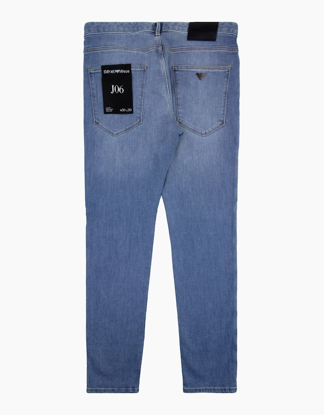 Emporio Armani J06 Slim Fit Low Waist Tight Leg Jean Light Blue