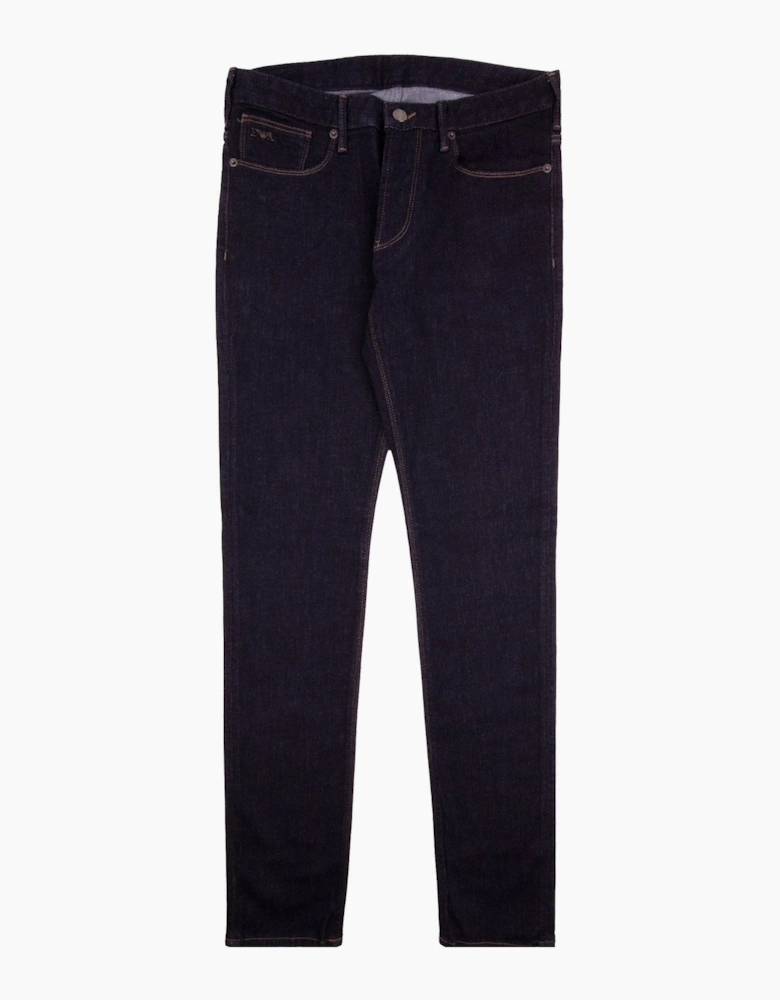 Emporio Armani J06 Slim Fit Low Waist Thight Leg Jean Blue Denim