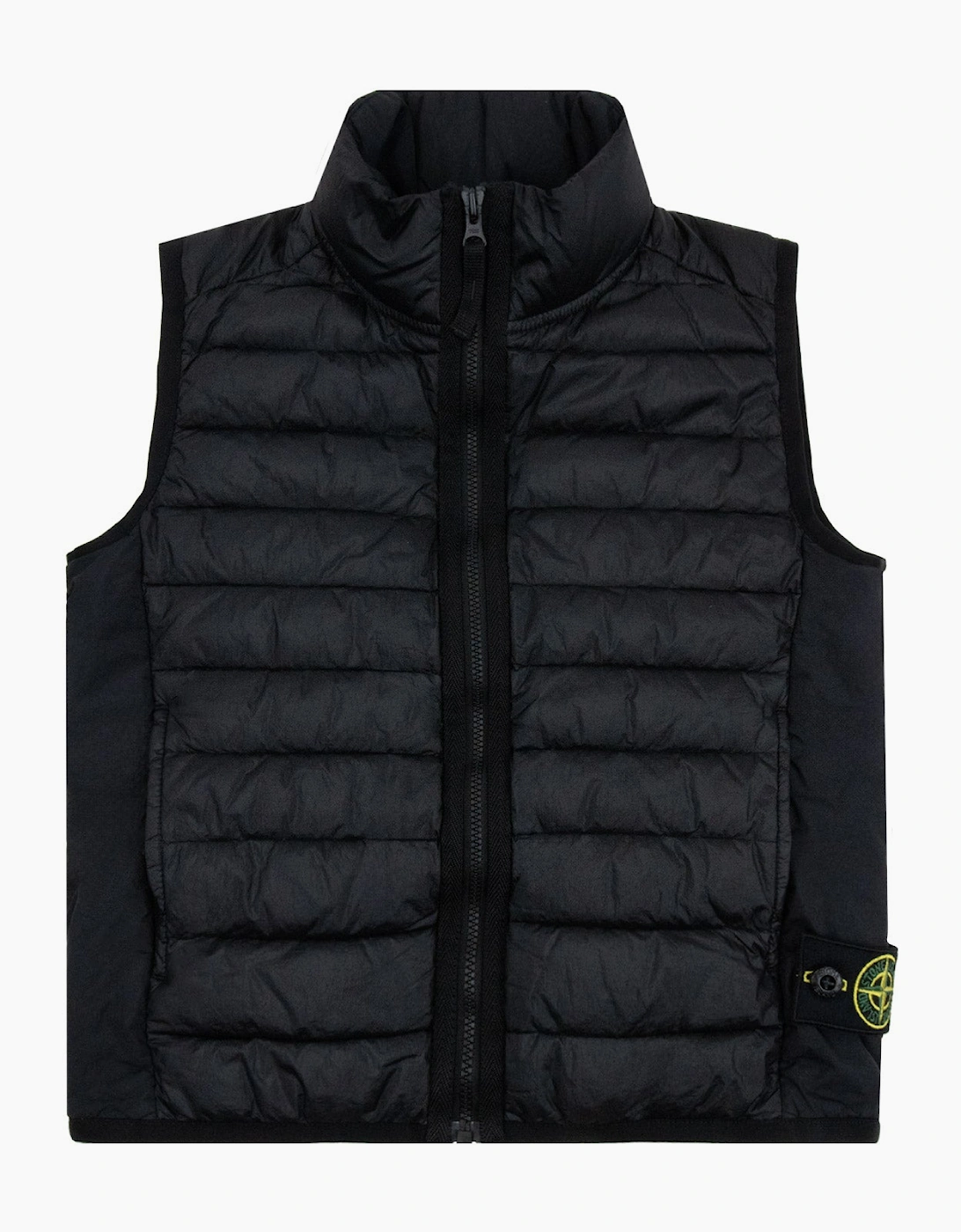 Stone Island Junior G100002 Loom Woven Down Gilet BLACK V0029