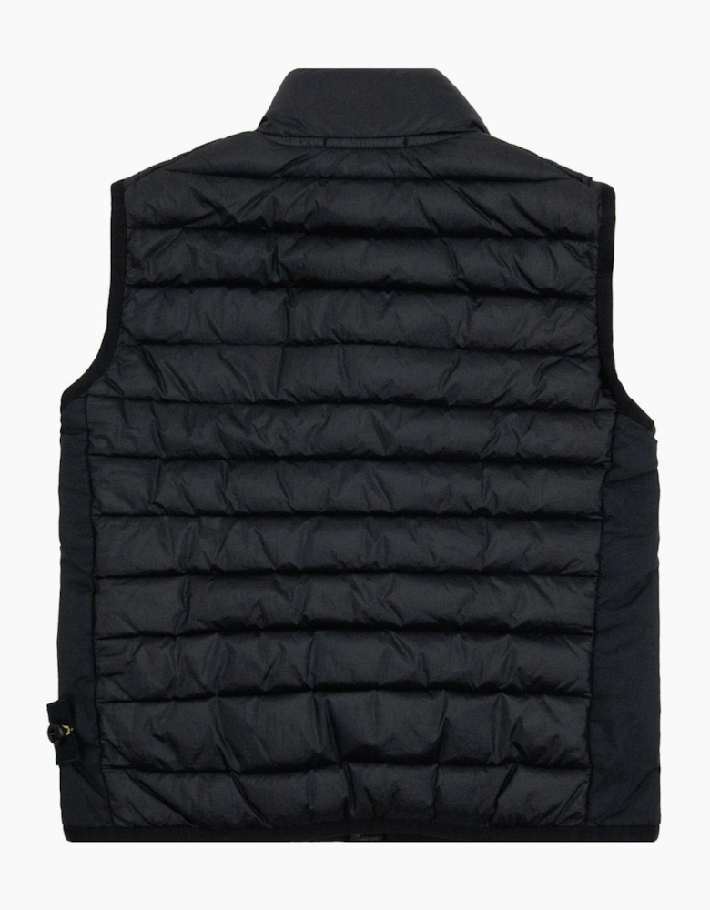Stone Island Junior G100002 Loom Woven Down Gilet BLACK V0029