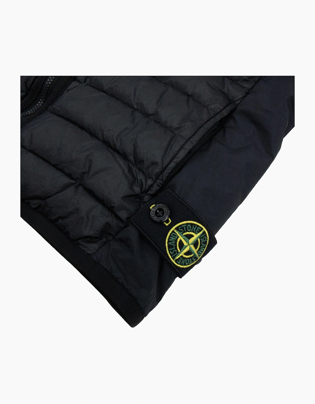 Stone Island Junior G100002 Loom Woven Down Gilet BLACK V0029