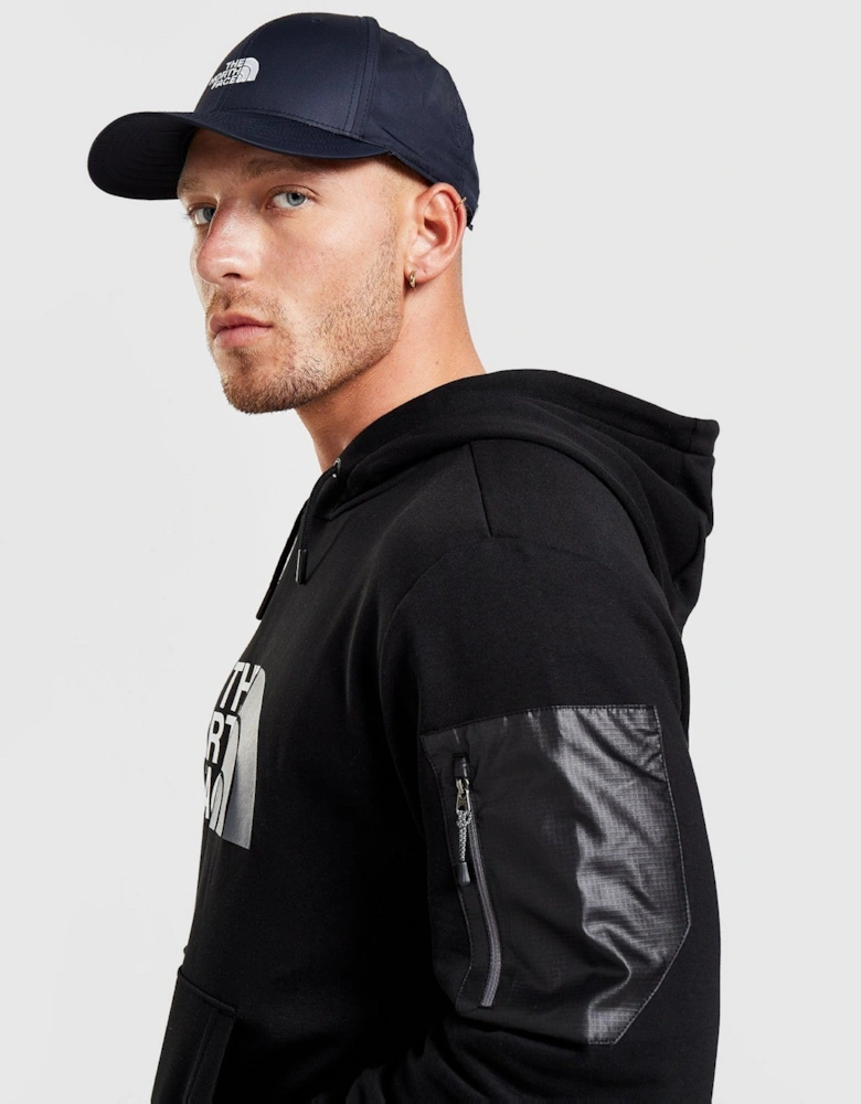 The North Face Mens Inc Bondi Woven Pocket Pullover Hoodie in Black