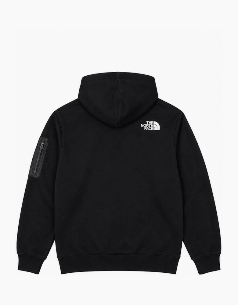 The North Face Mens Inc Bondi Woven Pocket Pullover Hoodie in Black