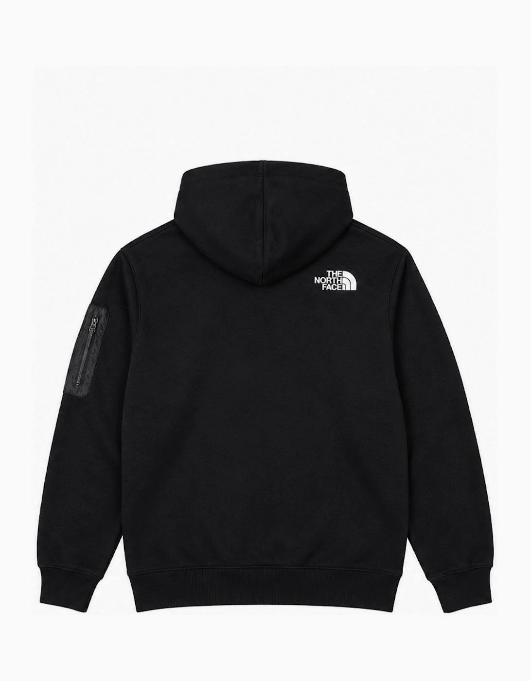 The North Face Mens Inc Bondi Woven Pocket Pullover Hoodie in Black