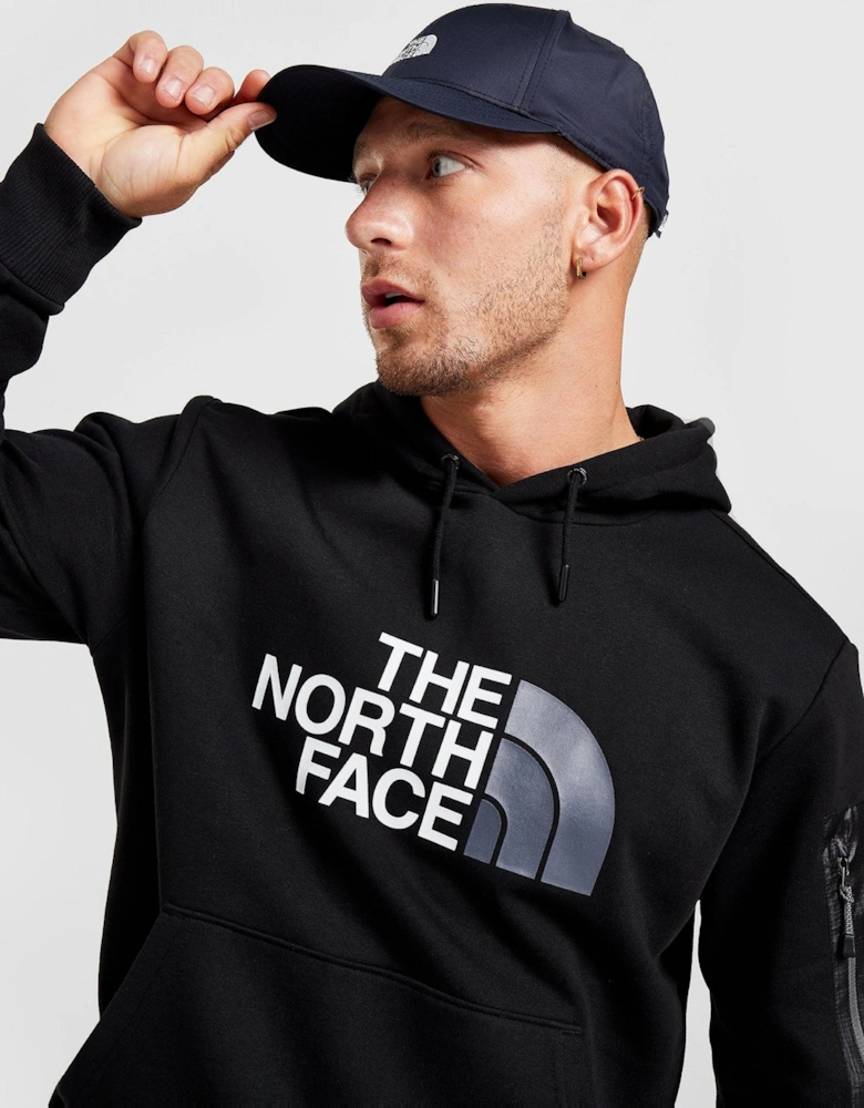The North Face Mens Inc Bondi Woven Pocket Pullover Hoodie in Black