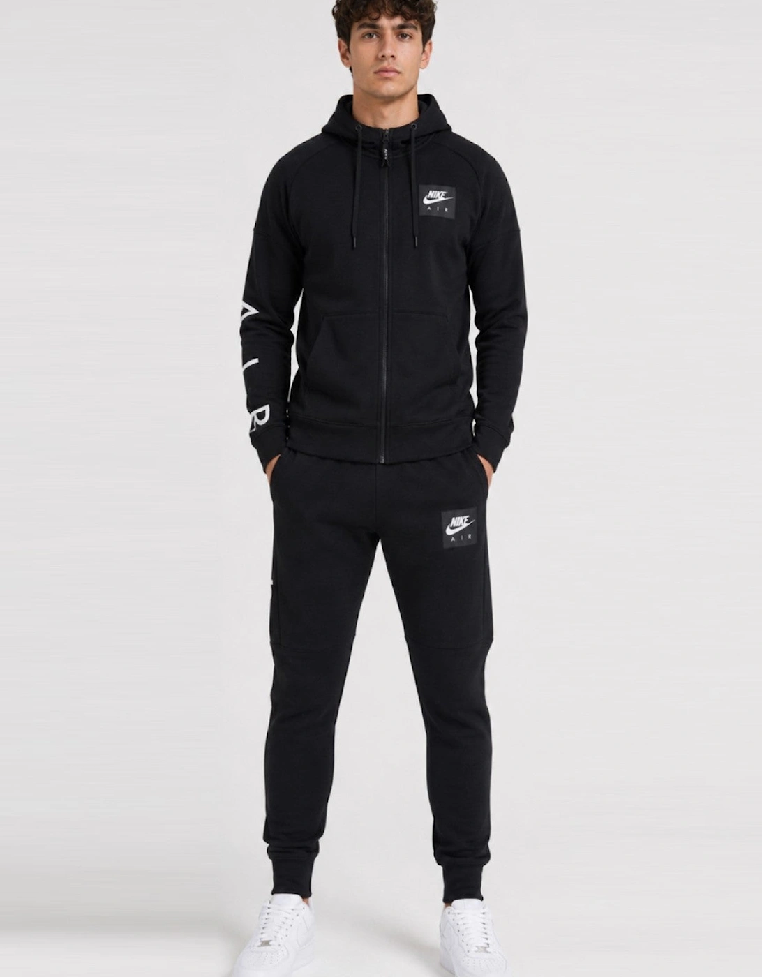 Nike Mens Air Zip Through Tracksuit Full Set in Black