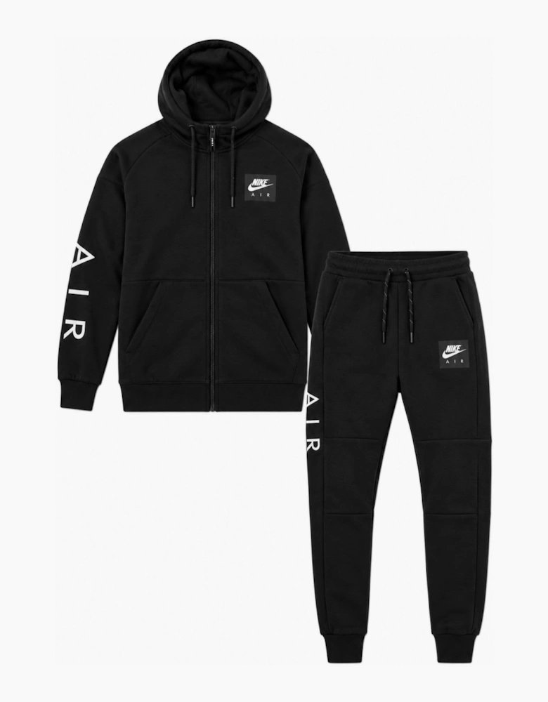 Nike Mens Air Zip Through Tracksuit Full Set in Black