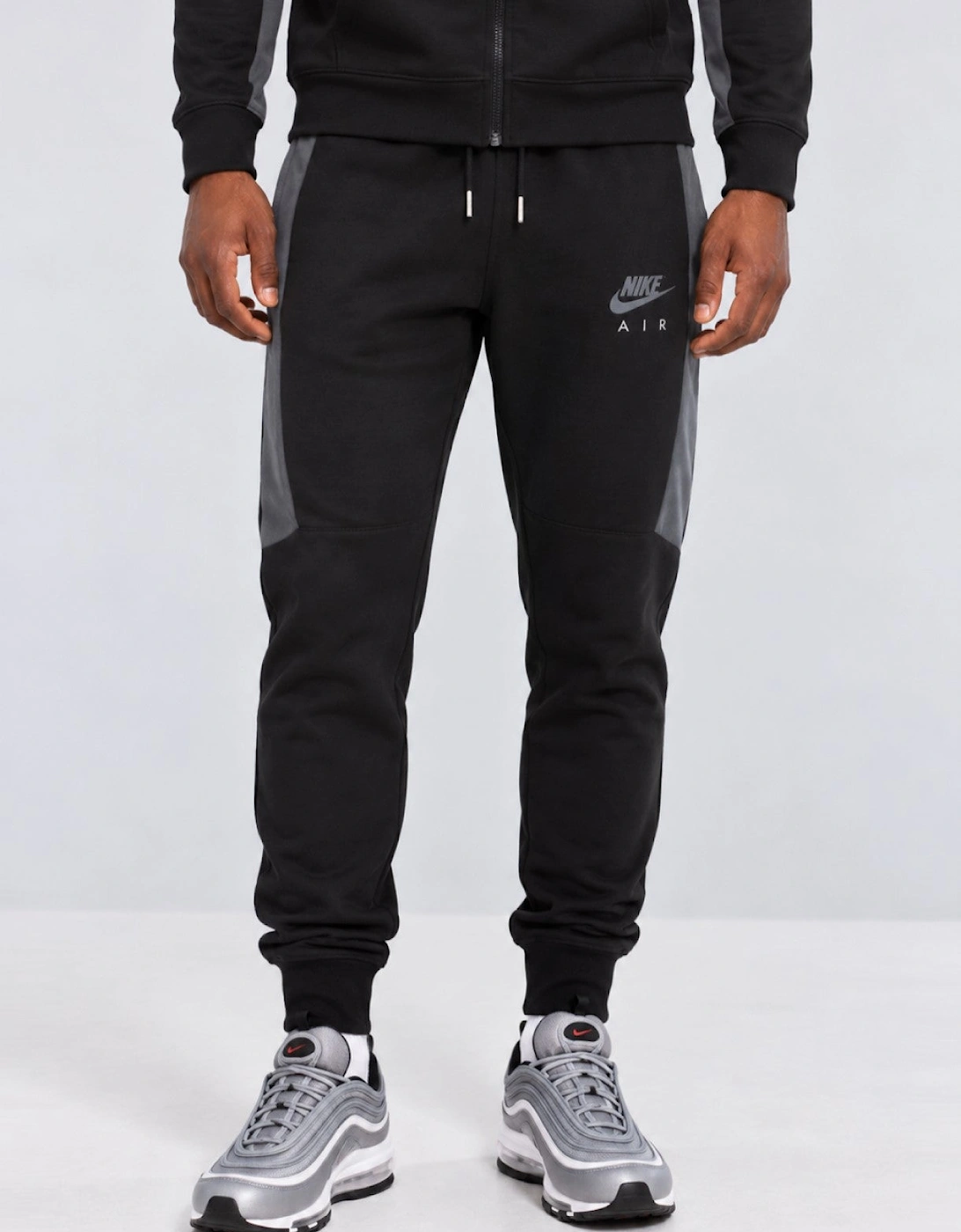Nike Air Mens NSW Fleece Tracksuit Full Set in Black