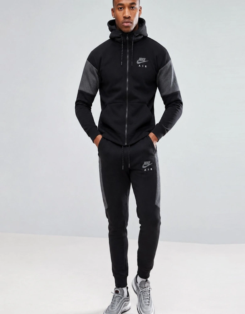 Nike Air Mens NSW Fleece Tracksuit Full Set in Black