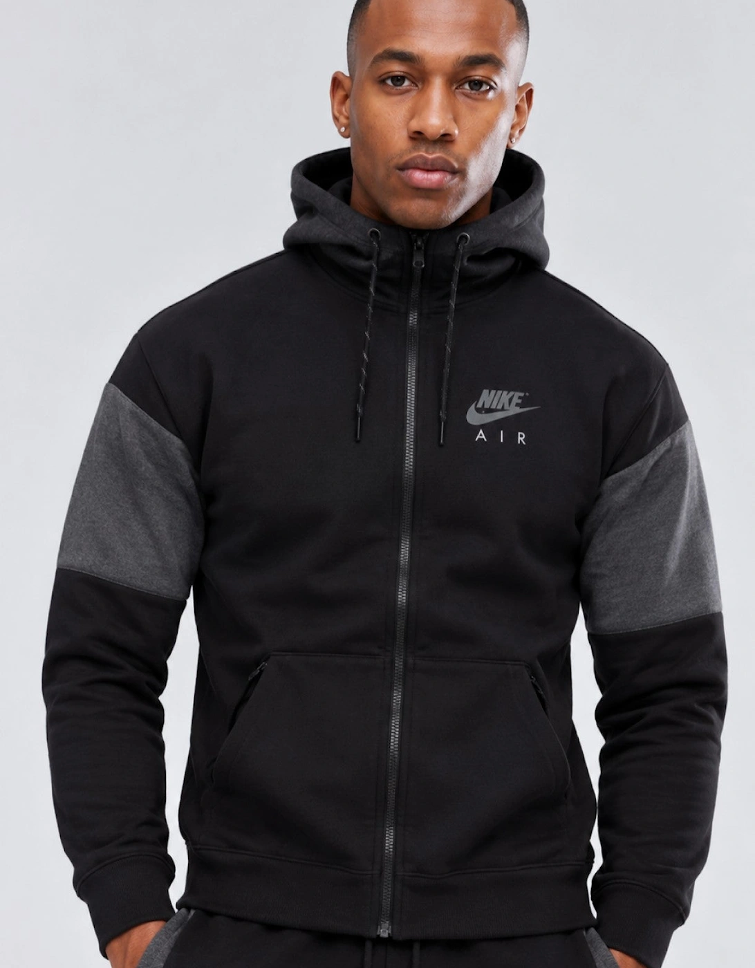 Nike Air Mens NSW Fleece Tracksuit Full Set in Black