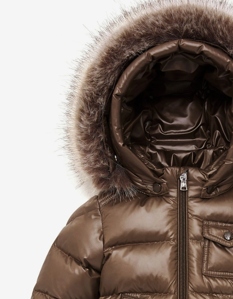 Moncler Enfant Baby Boys Down Padded K2F Jacket in Brown