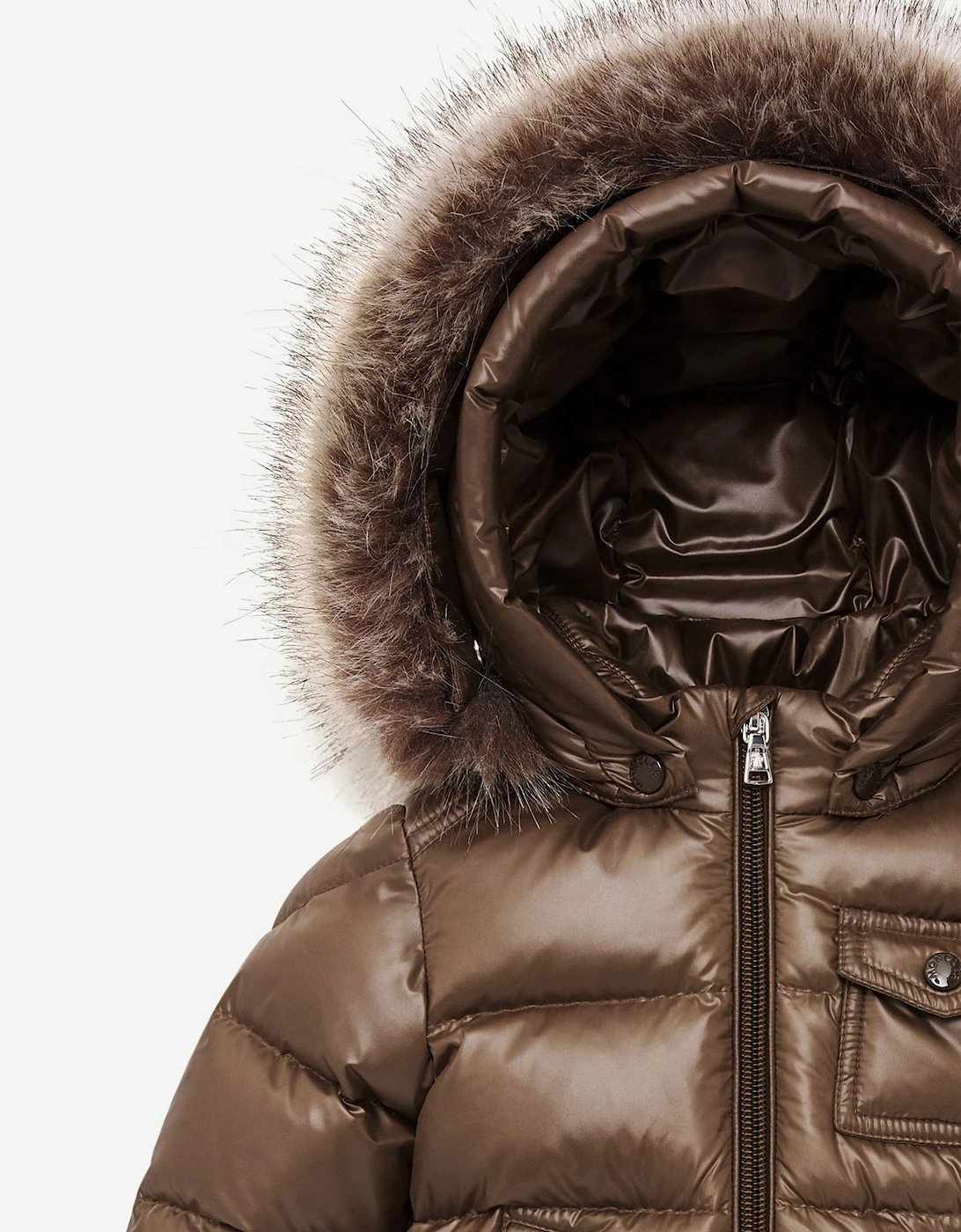 Moncler Enfant Baby Boys Down Padded K2F Jacket in Brown