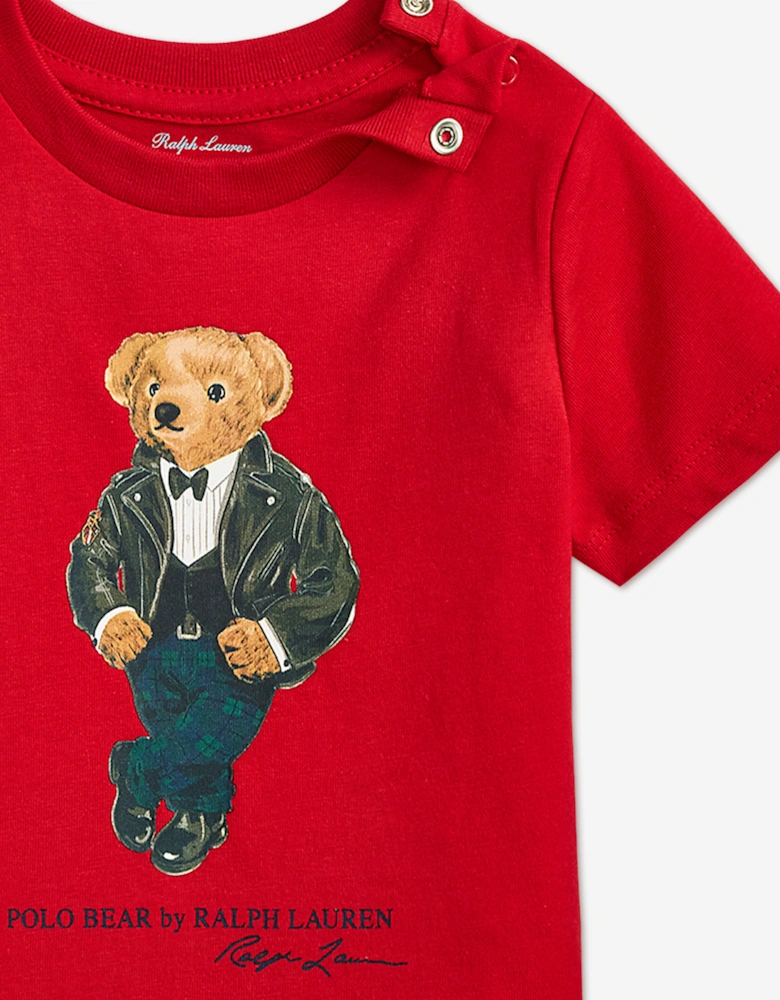 Ralph Lauren Baby Boys Polo Bear T-Shirt in Red