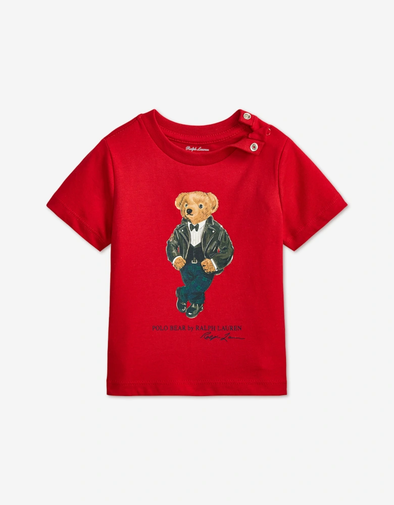 Ralph Lauren Baby Boys Polo Bear T-Shirt in Red