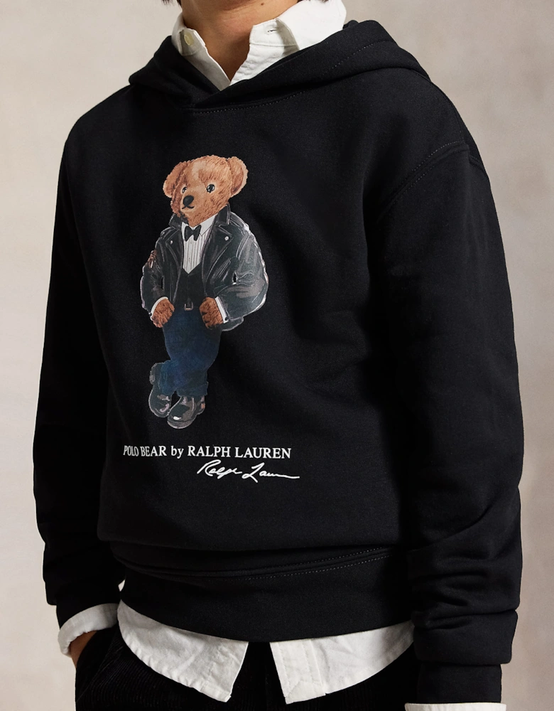 Ralph Lauren Boys Polo Bear Hoodie in Black