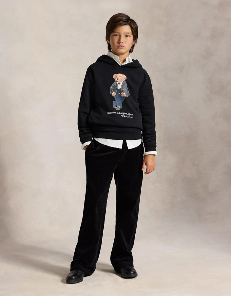 Ralph Lauren Boys Polo Bear Hoodie in Black