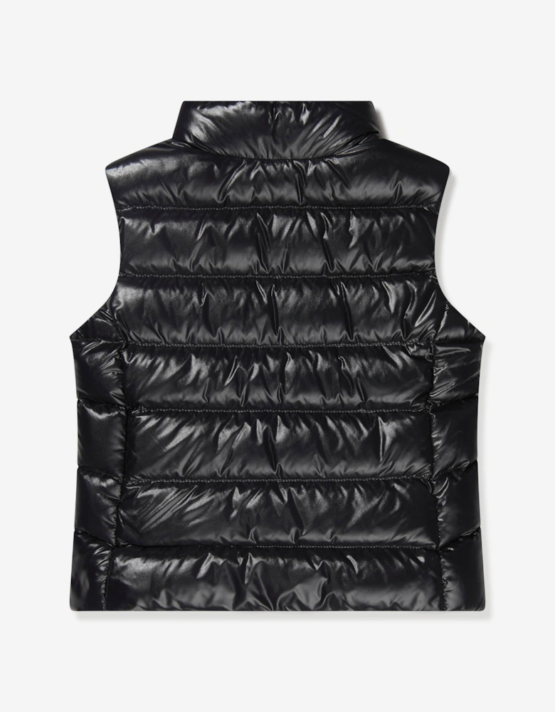 Moncler Enfant Girls Down Padded Ghany Gilet in Black