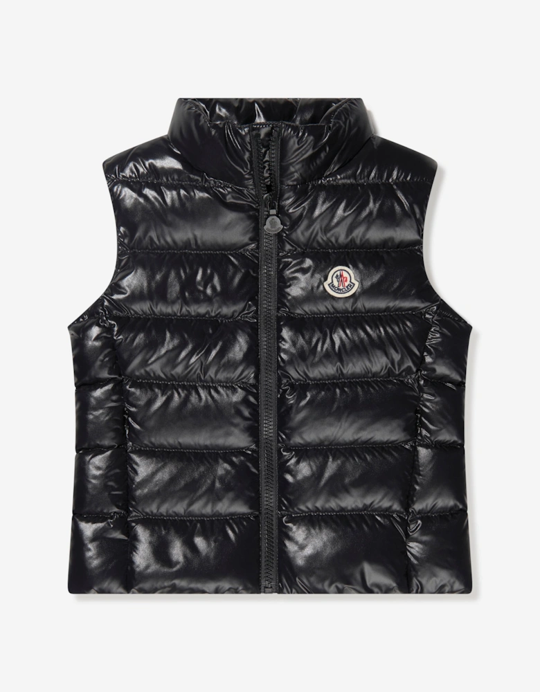 Moncler Enfant Girls Down Padded Ghany Gilet in Black