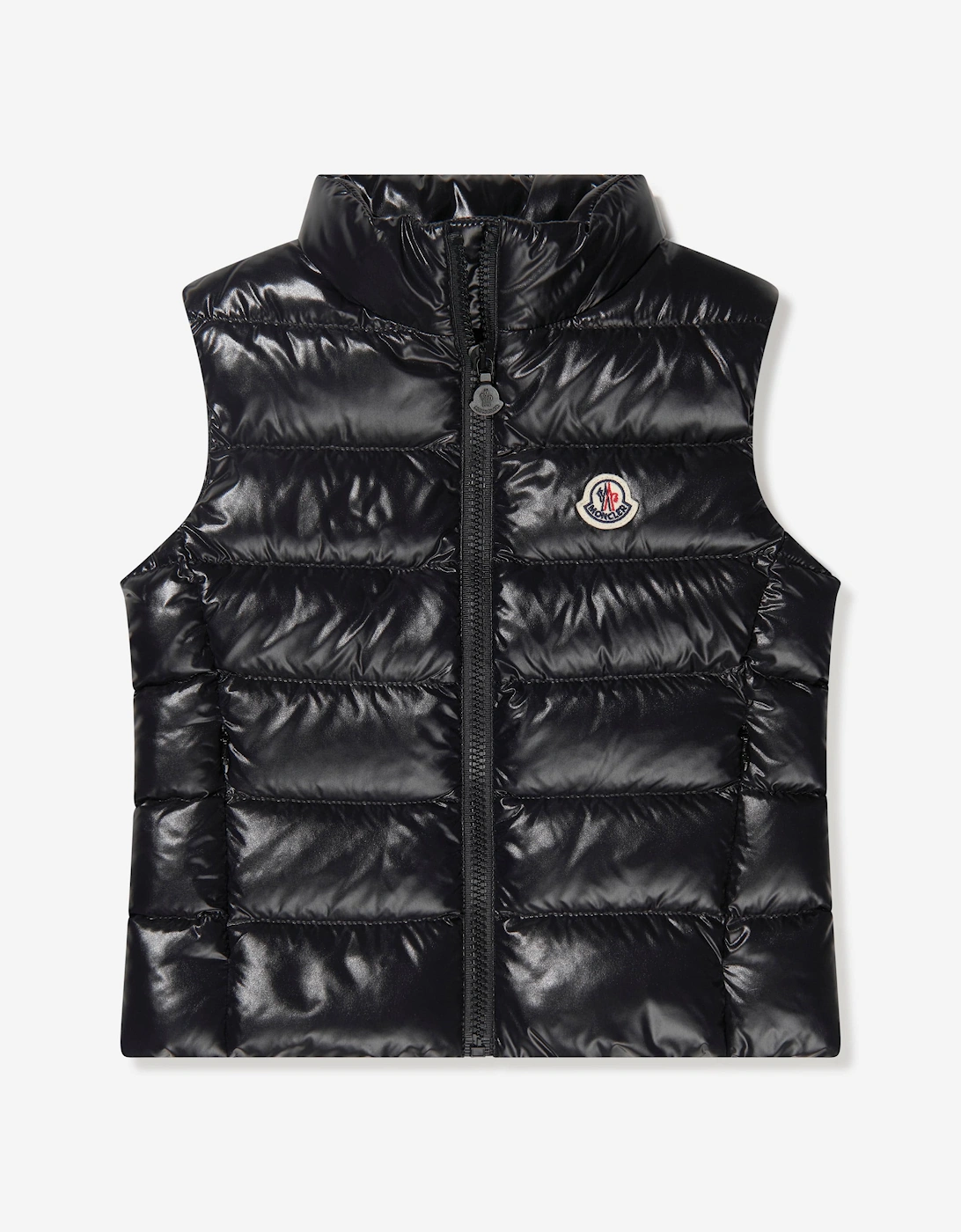 Moncler Girls Black Enfant Down Padded Ghany Gilet - Size 4 Years Kids