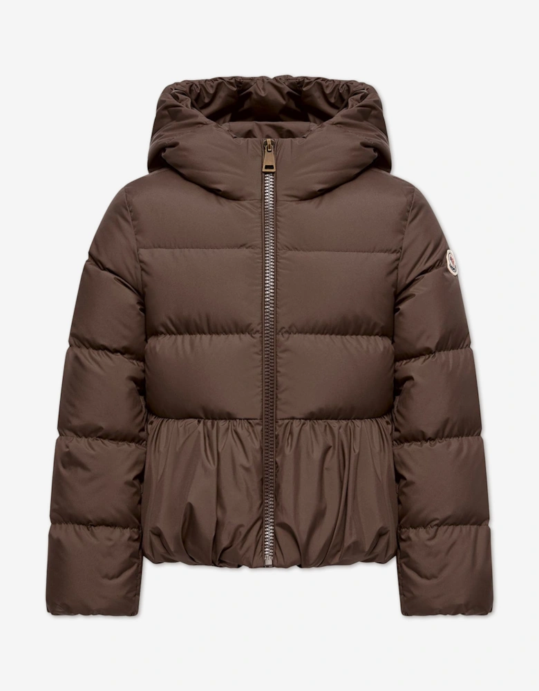 Moncler Enfant Girls Down Padded Elizaveta Jacket in Brown