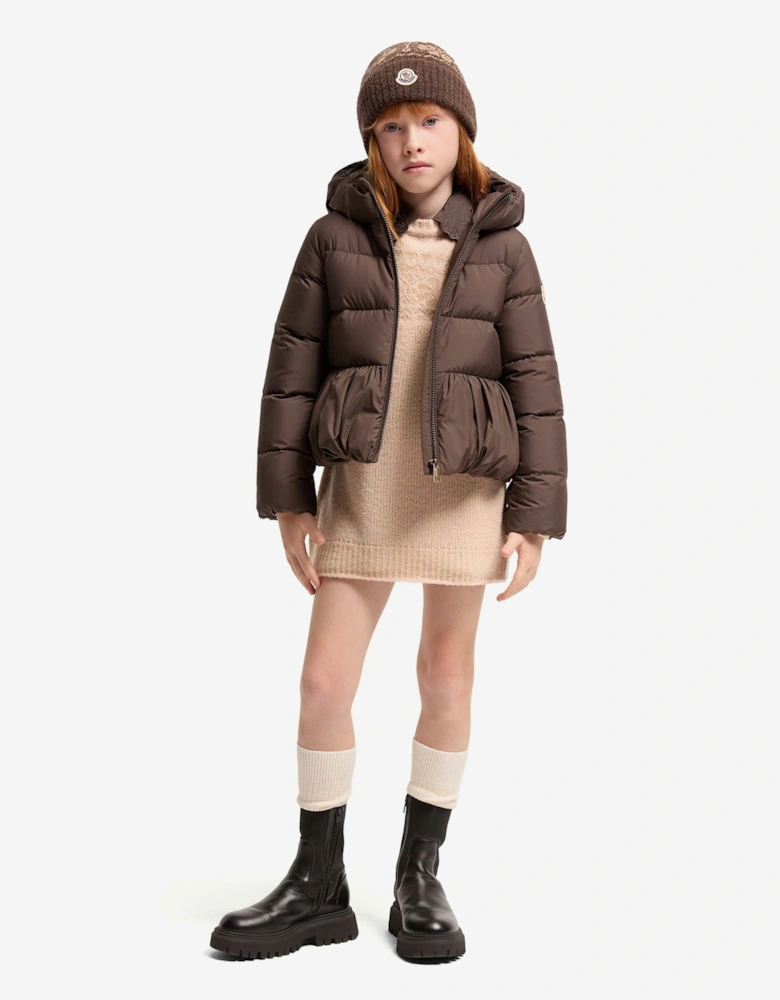 Moncler Enfant Girls Down Padded Elizaveta Jacket in Brown