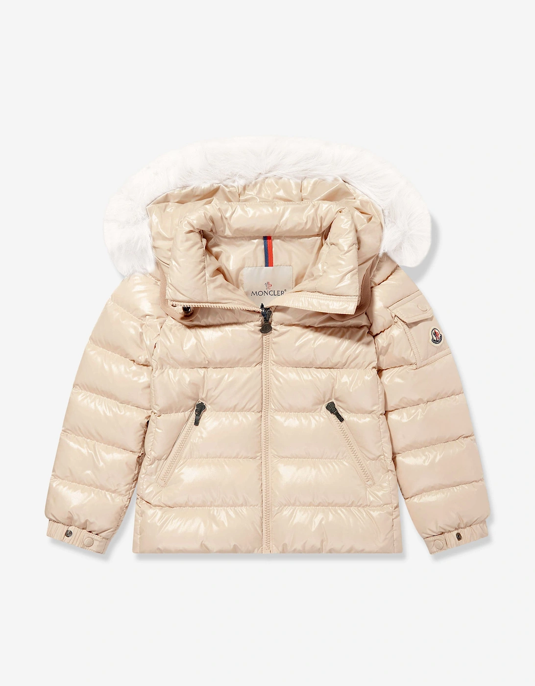 Moncler Girls Cream Enfant Down Padded Badyf Jacket Beige - Size 8 Years Kids