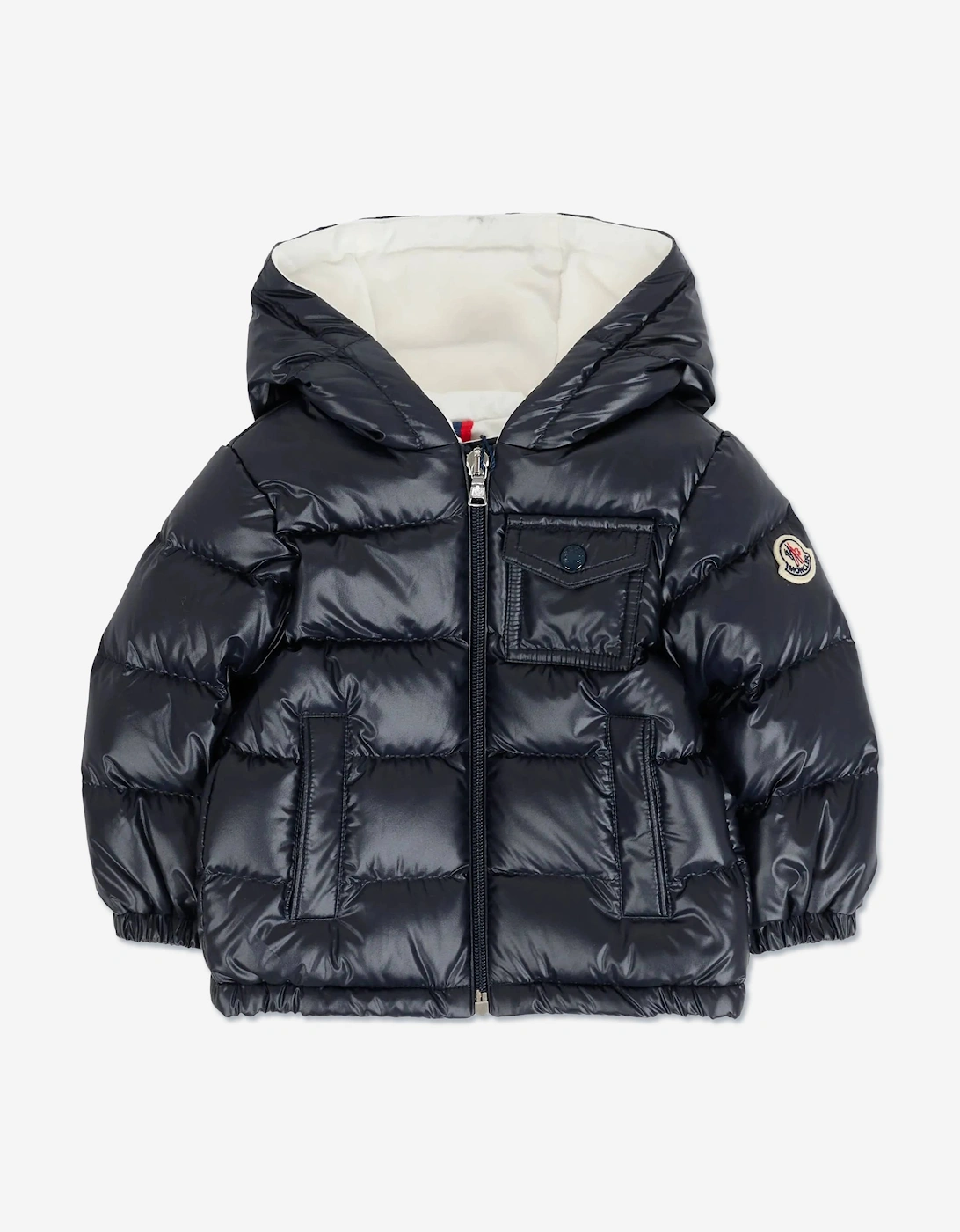 Moncler Enfant Baby Boys Down Padded Mesles Jacket in Navy
