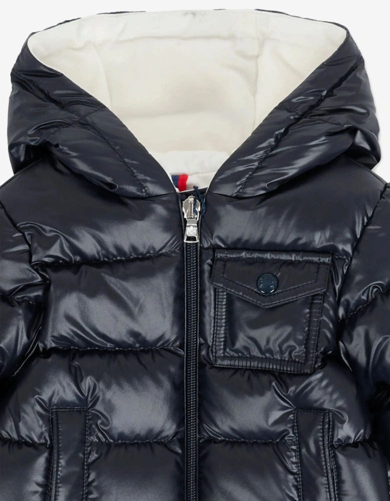 Moncler Enfant Baby Boys Down Padded Mesles Jacket in Navy