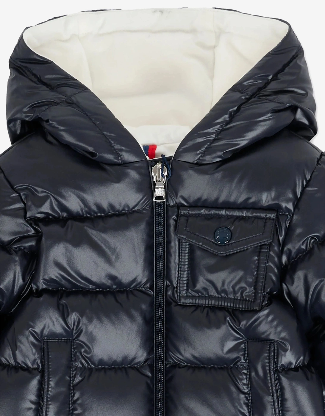 Moncler Enfant Baby Boys Down Padded Mesles Jacket in Navy