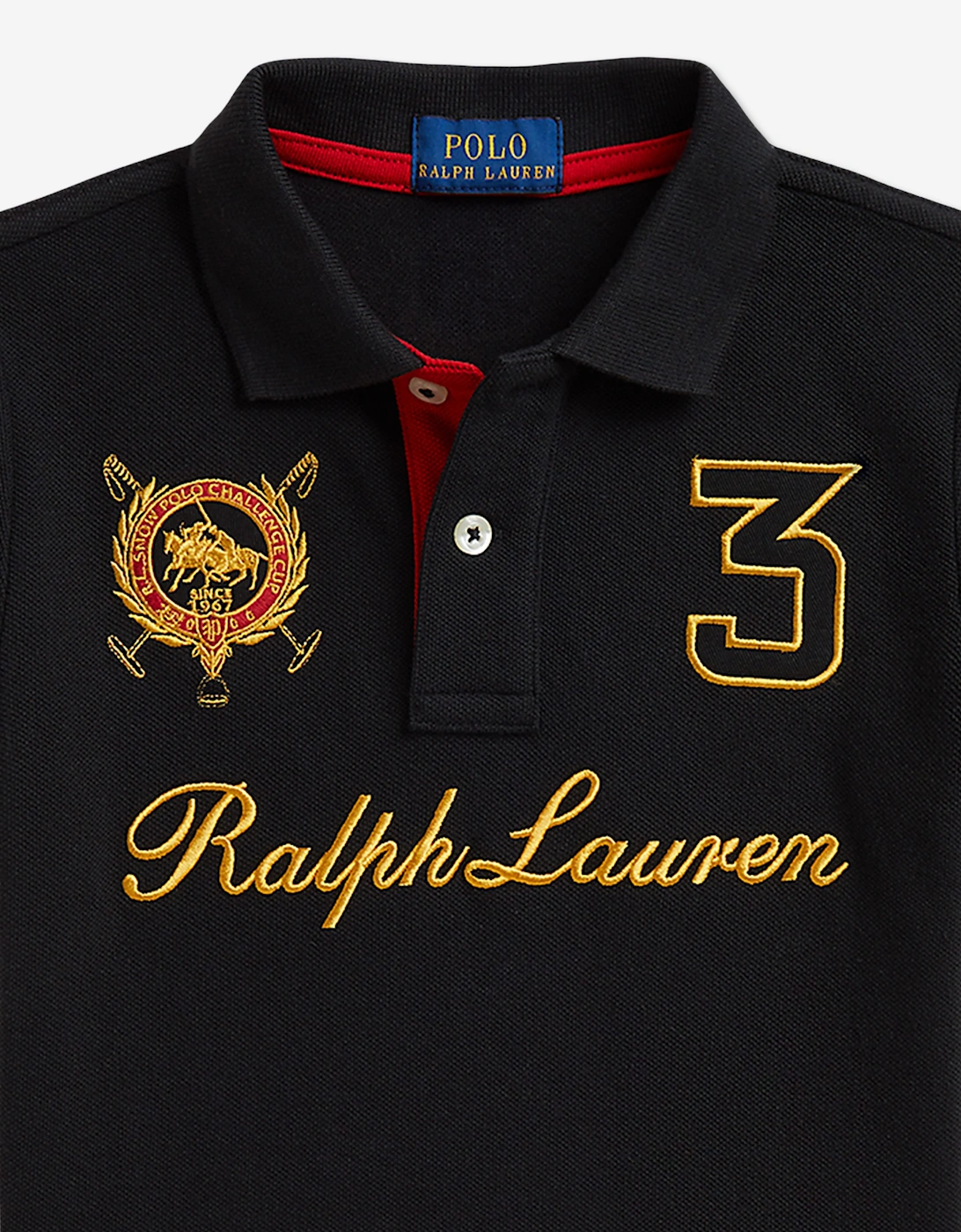 Ralph Lauren Boys Cotton Polo Shirt in Black