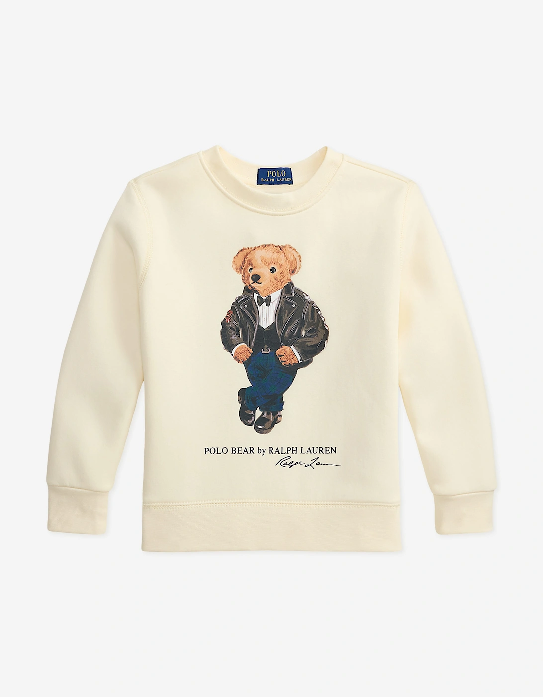 Ralph Lauren Boys Polo Bear Sweatshirt in Ivory