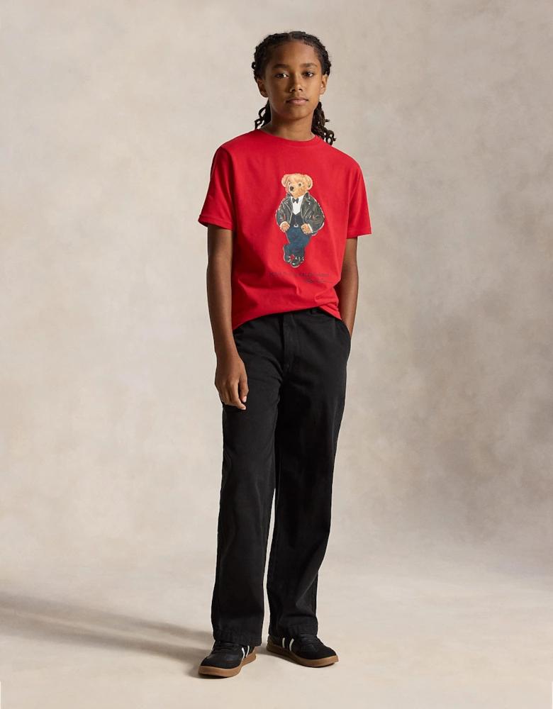 Ralph Lauren Boys Polo Bear T-Shirt in Red