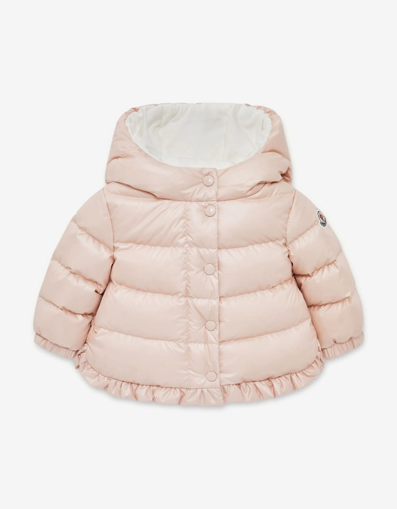 Moncler Enfant Baby Girls Down Padded Tazui Jacket in Pink