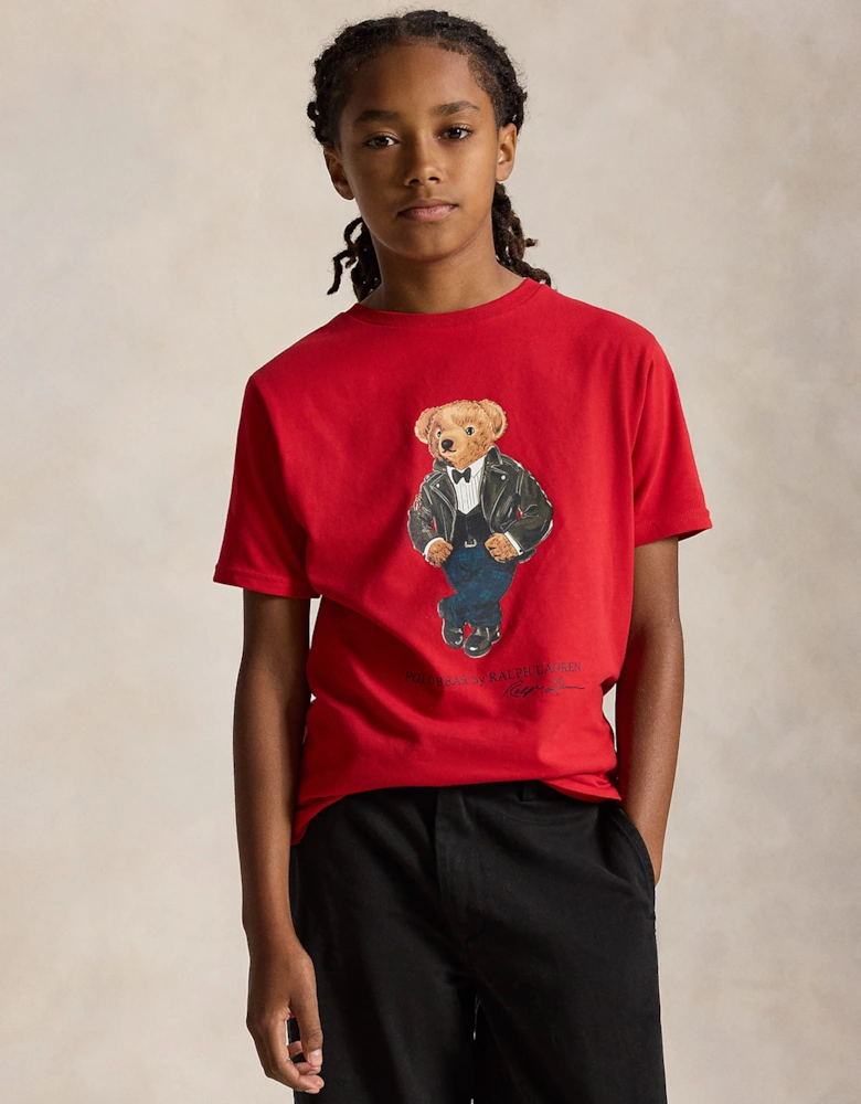 Ralph Lauren Boys Polo Bear T-Shirt in Red
