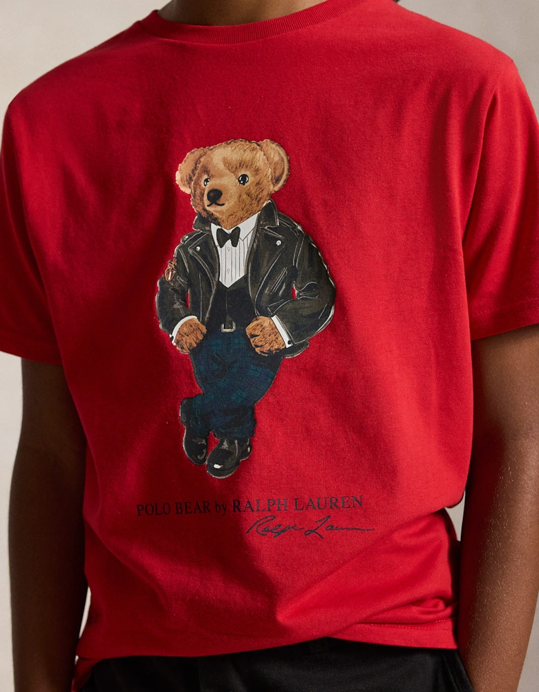 Ralph Lauren Boys Polo Bear T-Shirt in Red