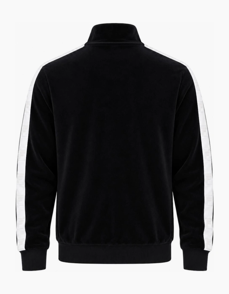 Fila Gold Bosco Velour Track Top Jacket Black