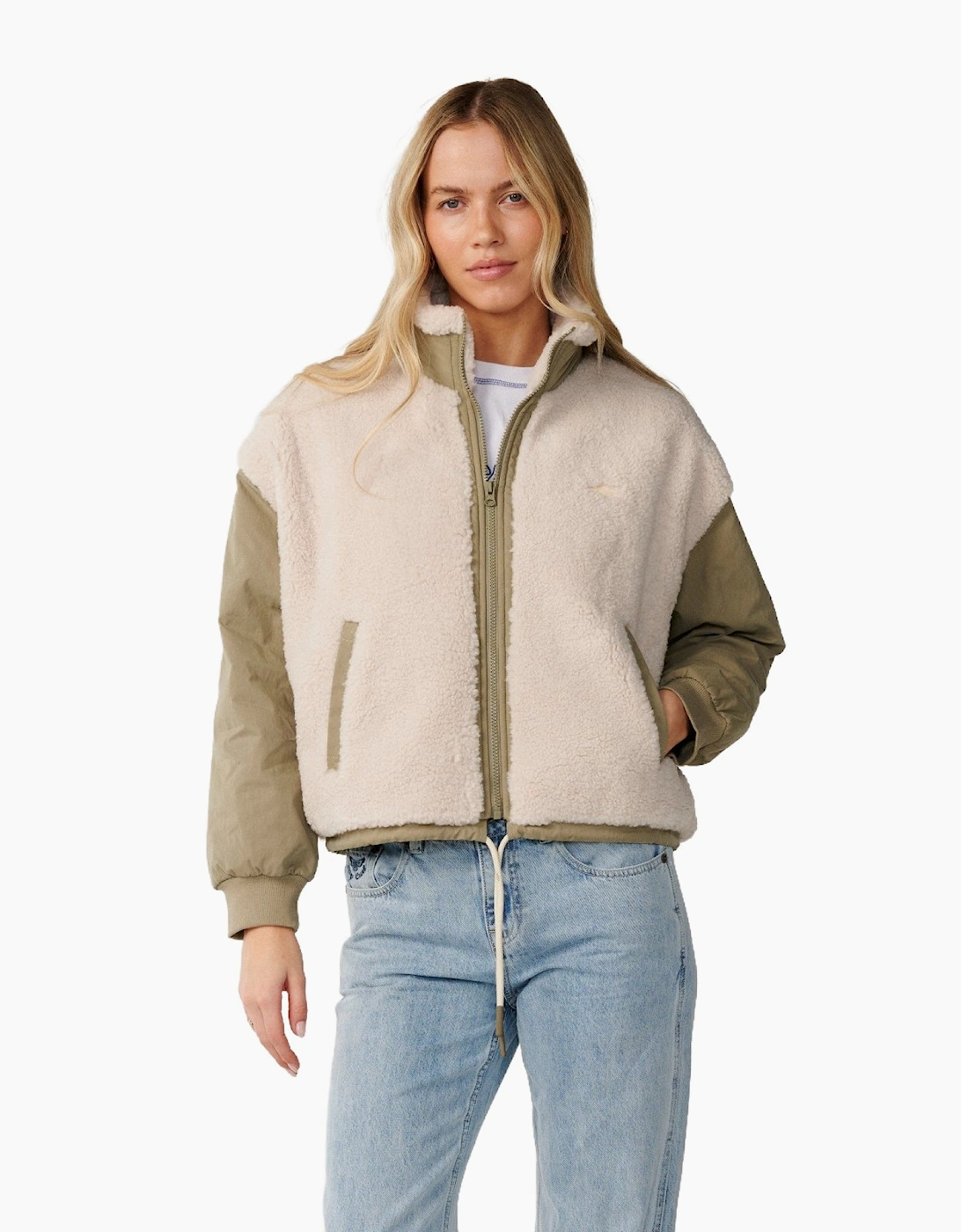 Ripcurl Women's Rip Curl Womens Venture Sherpa Full Zip Fleece - Green - Size: 10/8