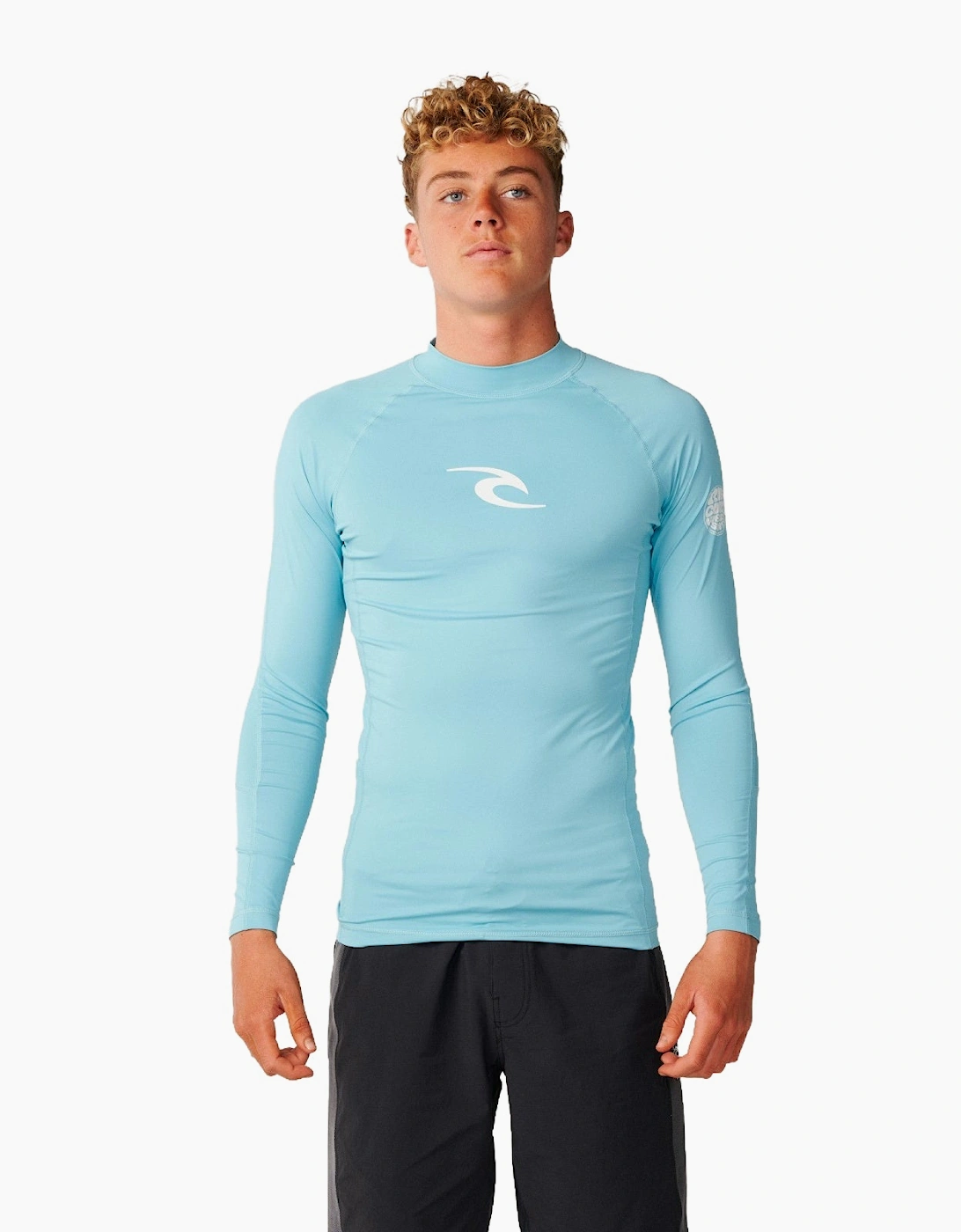 Ripcurl Men's Rip Curl Mens Waves Icon Long Sleeve Rash Vest - Blue - Size: 2XL