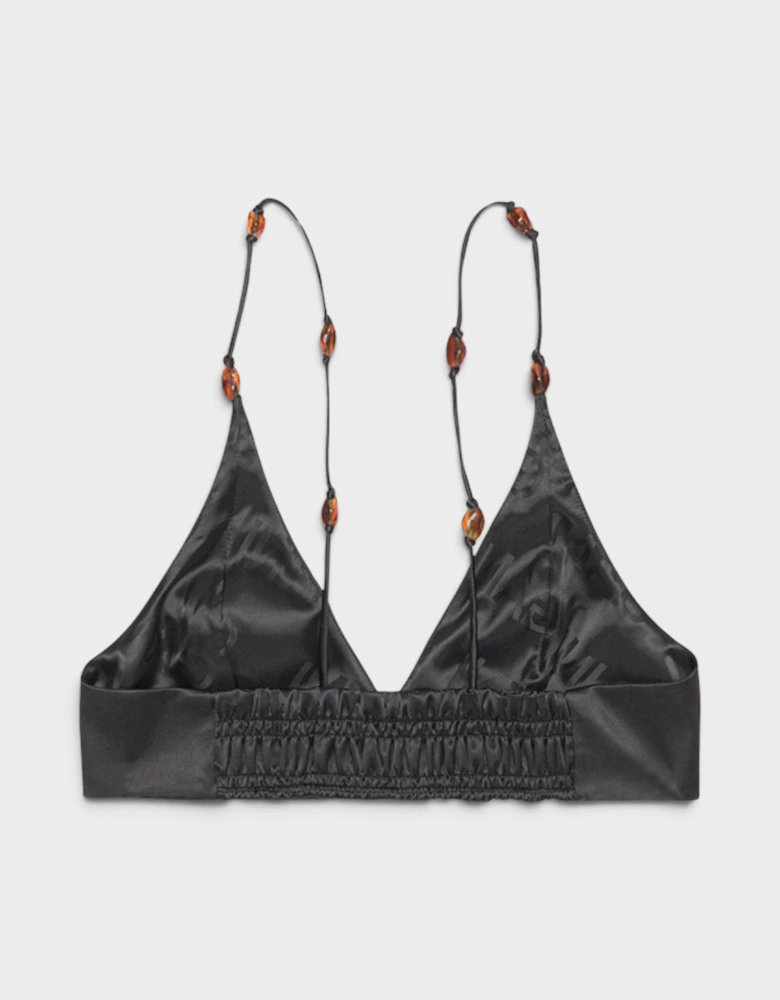 Double Satin Top Black