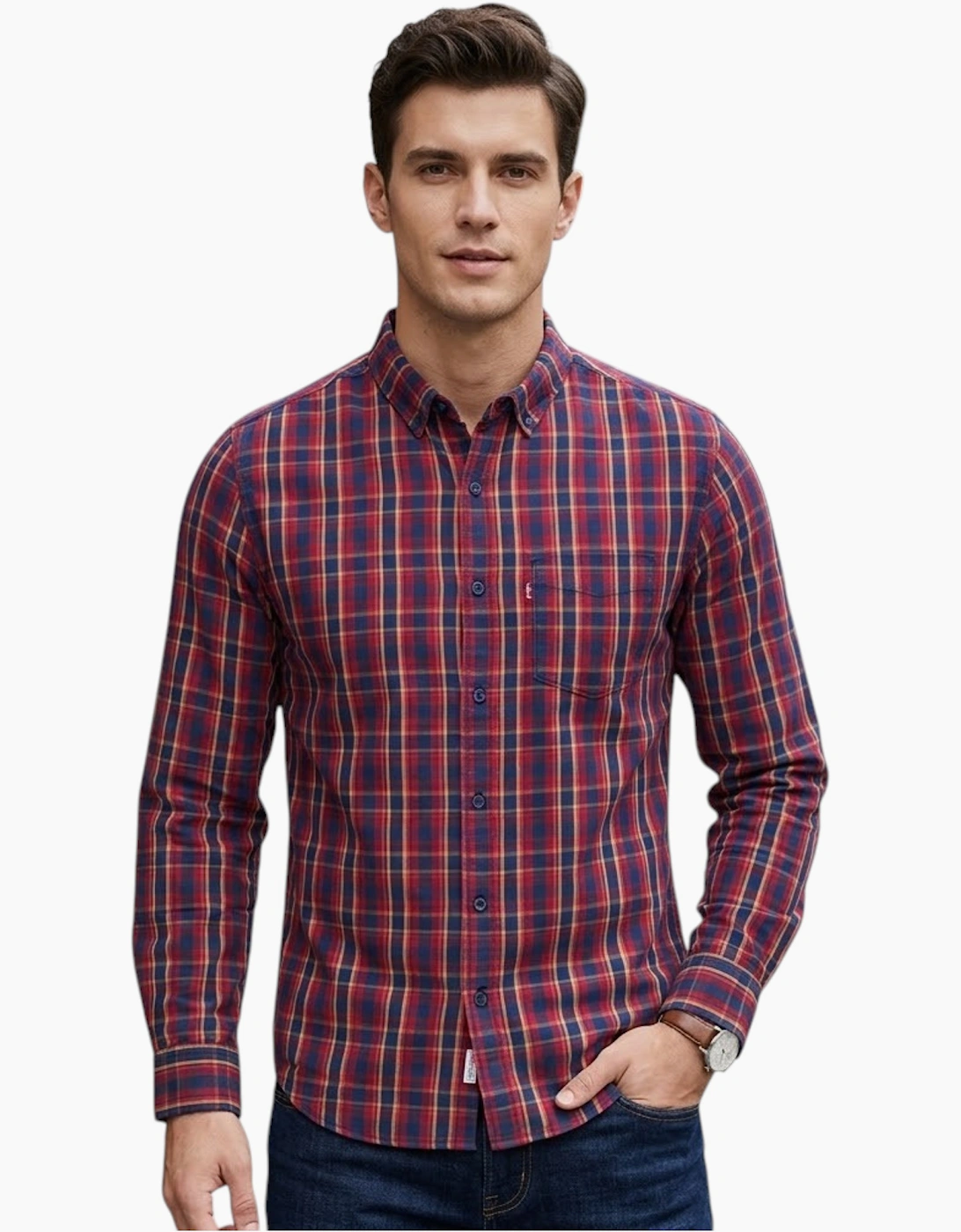 LEVIS Mens Shirts Cotton Long Sleeve Summer Shirt