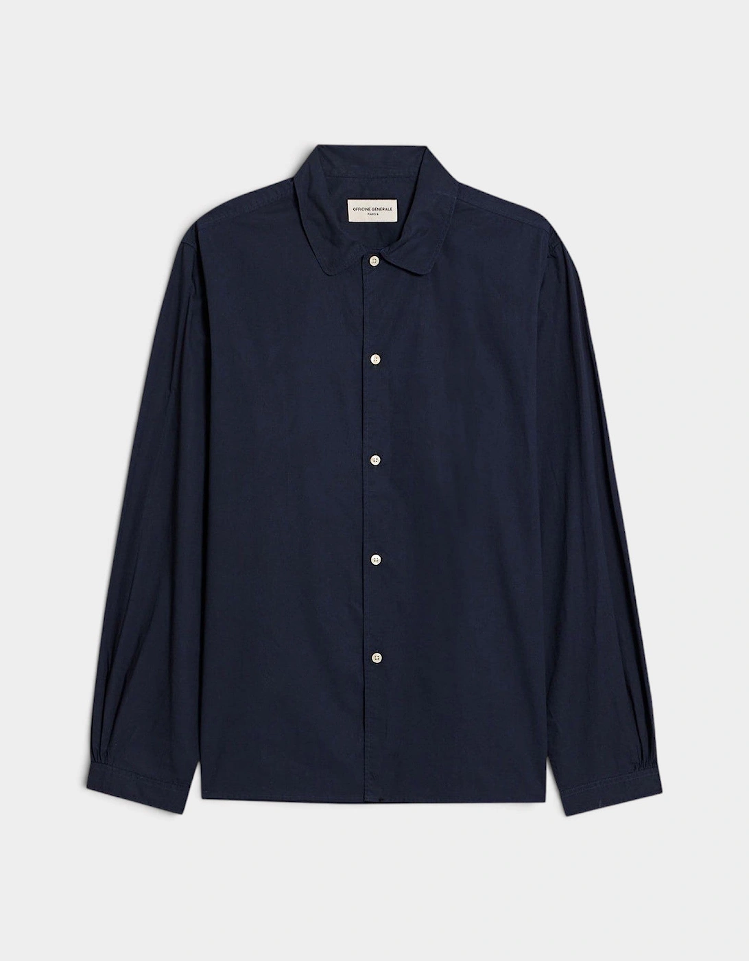 Eloi Pie Dye Poplin Shirt Dark Navy