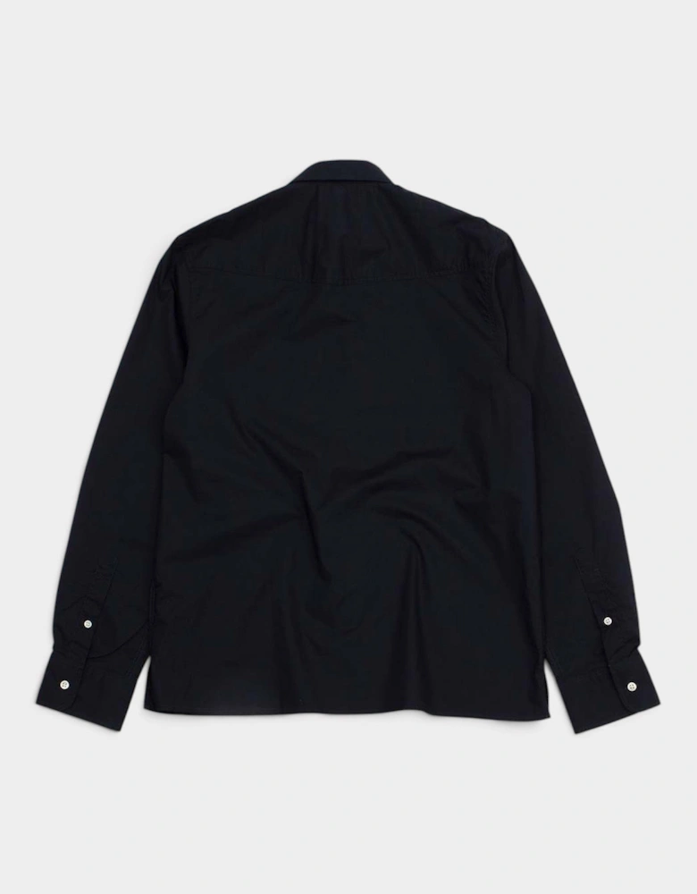 Eloi Pie Dye Poplin Shirt Dark Navy