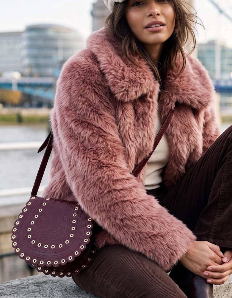 Montreal Leather Satchel - Burgundy