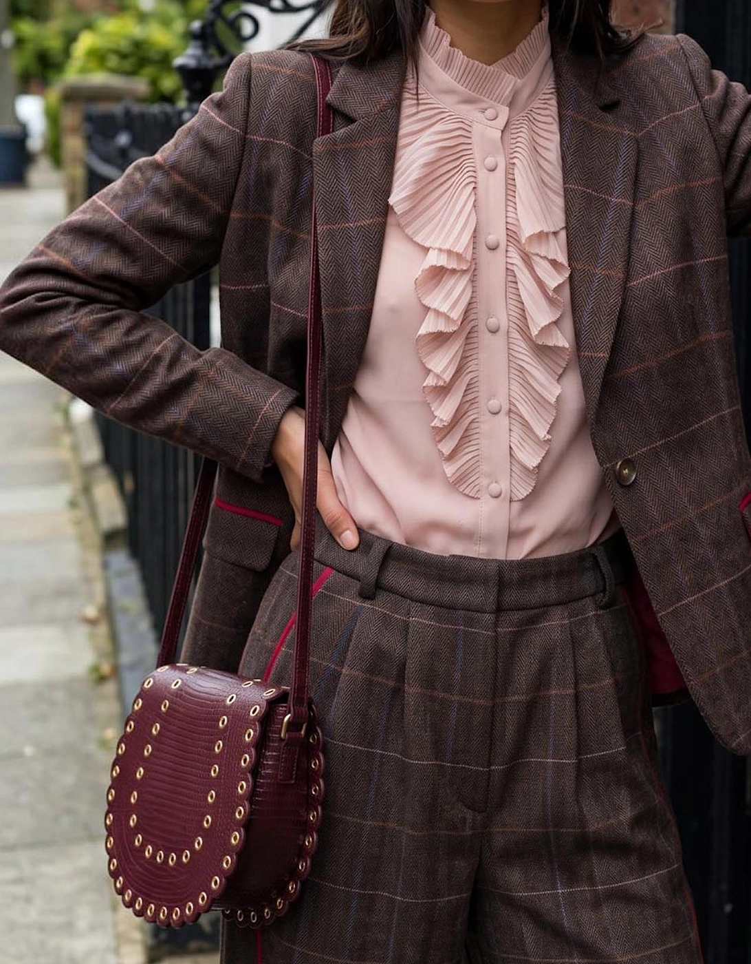 Montreal Leather Satchel - Burgundy