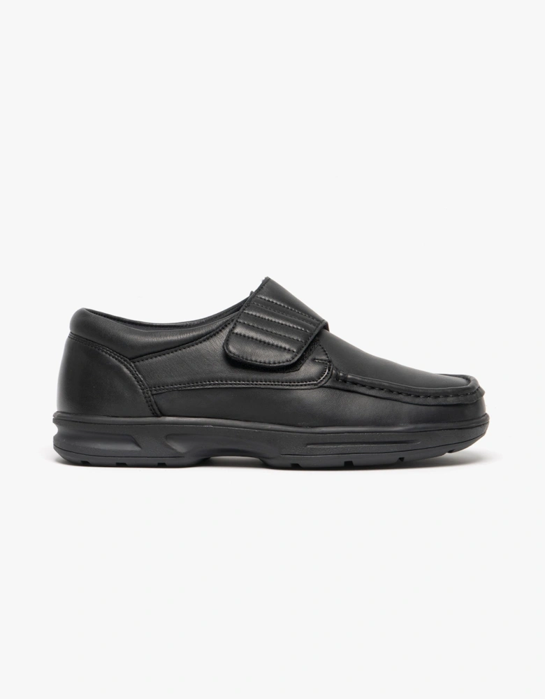 Dr Keller TEXAS Mens Leather Comfort Fit Shoes Black