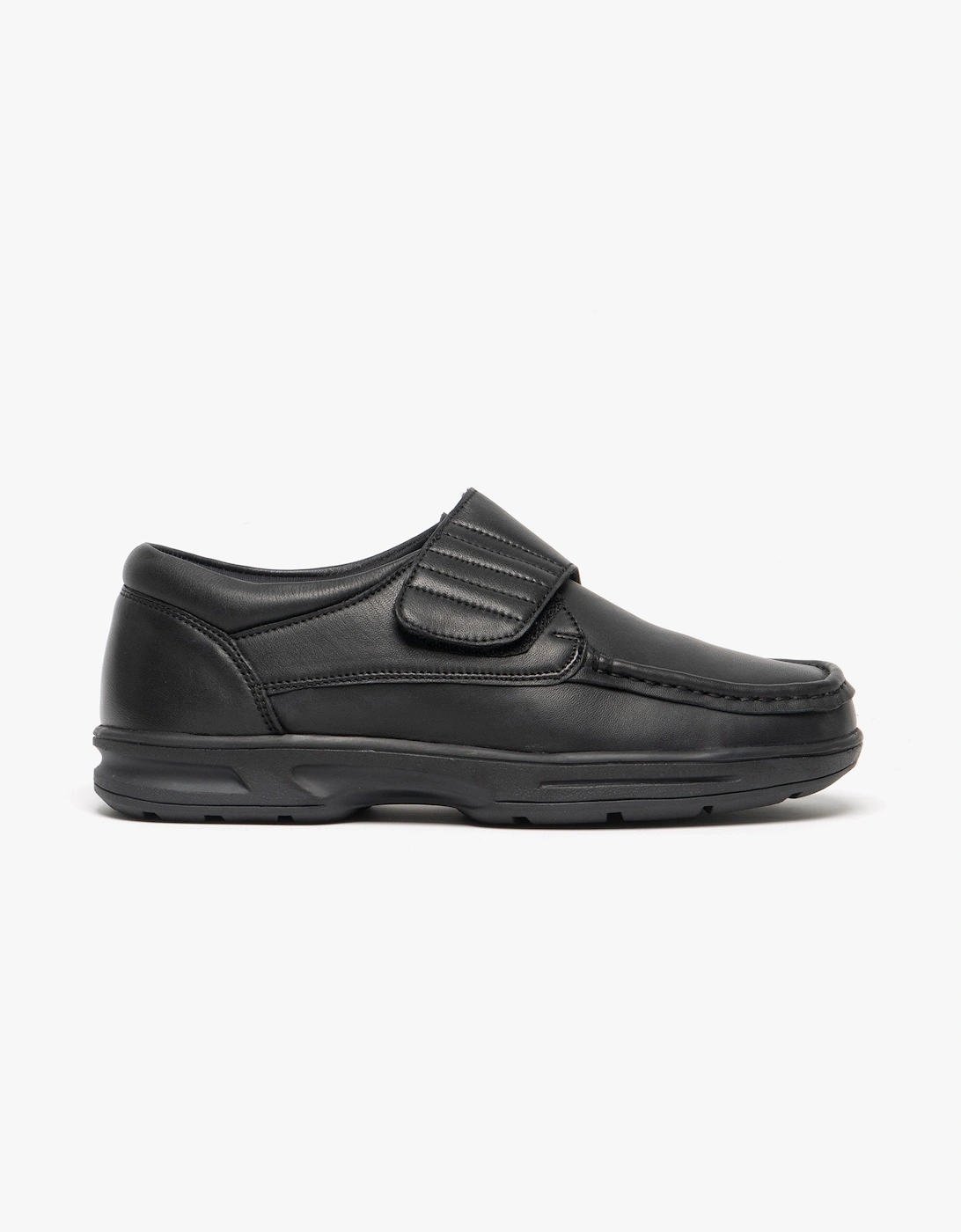 Dr Keller TEXAS Mens Leather Comfort Fit Shoes Black