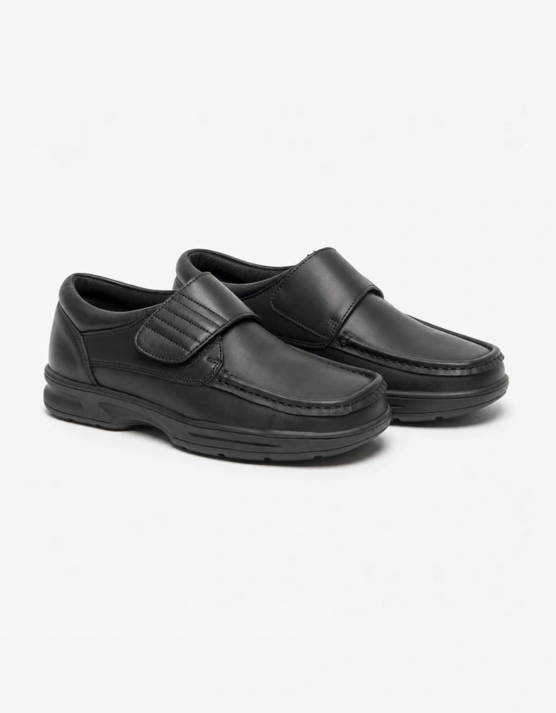 Dr Keller TEXAS Mens Leather Comfort Fit Shoes Black