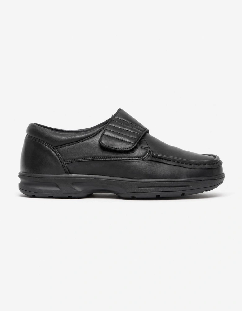 Dr Keller TEXAS Mens Leather Comfort Fit Shoes Black